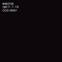 #0B070A - Cod Gray Color Image